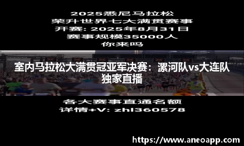 室内马拉松大满贯冠亚军决赛：漯河队vs大连队独家直播